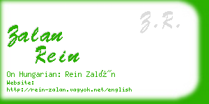 zalan rein business card